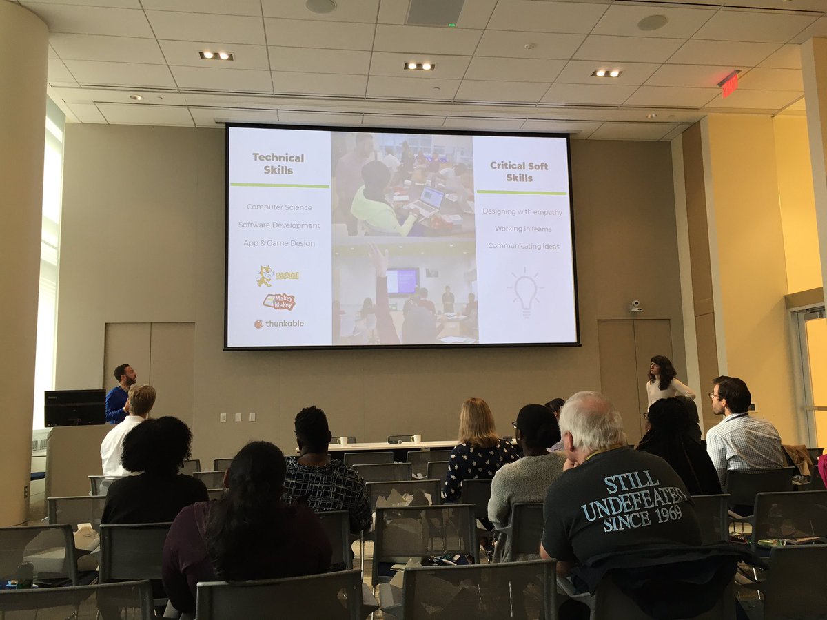 #Firsthandphilly program manager Maya Heiland and #CHOP software engineer Joe Mirizio are sharing about our #healthhackers #curriculum collaboration at the CHOP iSTEM town hall! #mentorship #industryrelevance