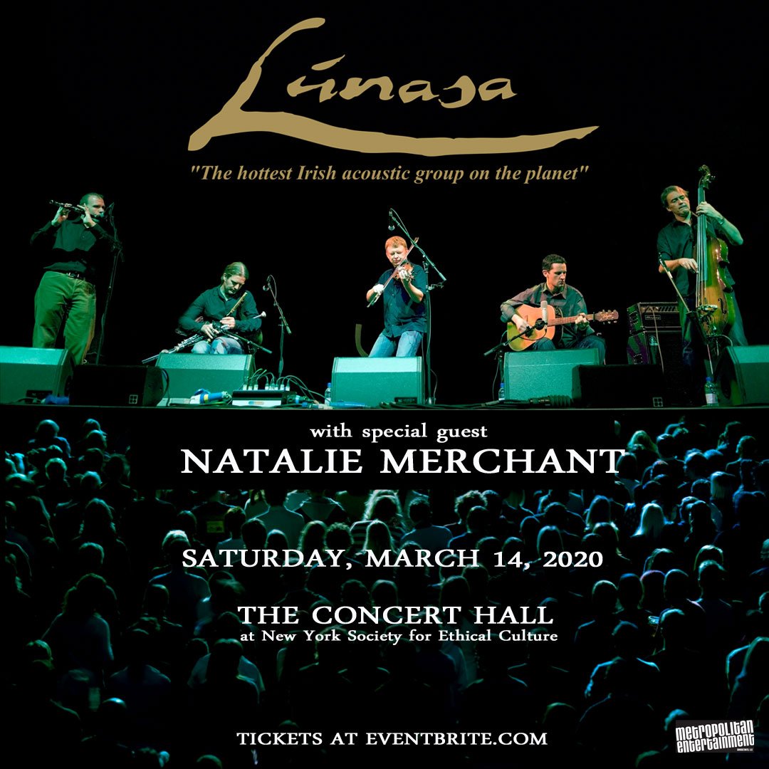 Just Announced! Ireland’s most beloved traditional bands, Lúnasa with special guest @nataliemerchant, comes to The Concert Hall @ NYSEC on Saturday, March 14th. Tickets go on sale this Friday! Link in bio...
.
.
#lunasa #irish #music #concert #NYC