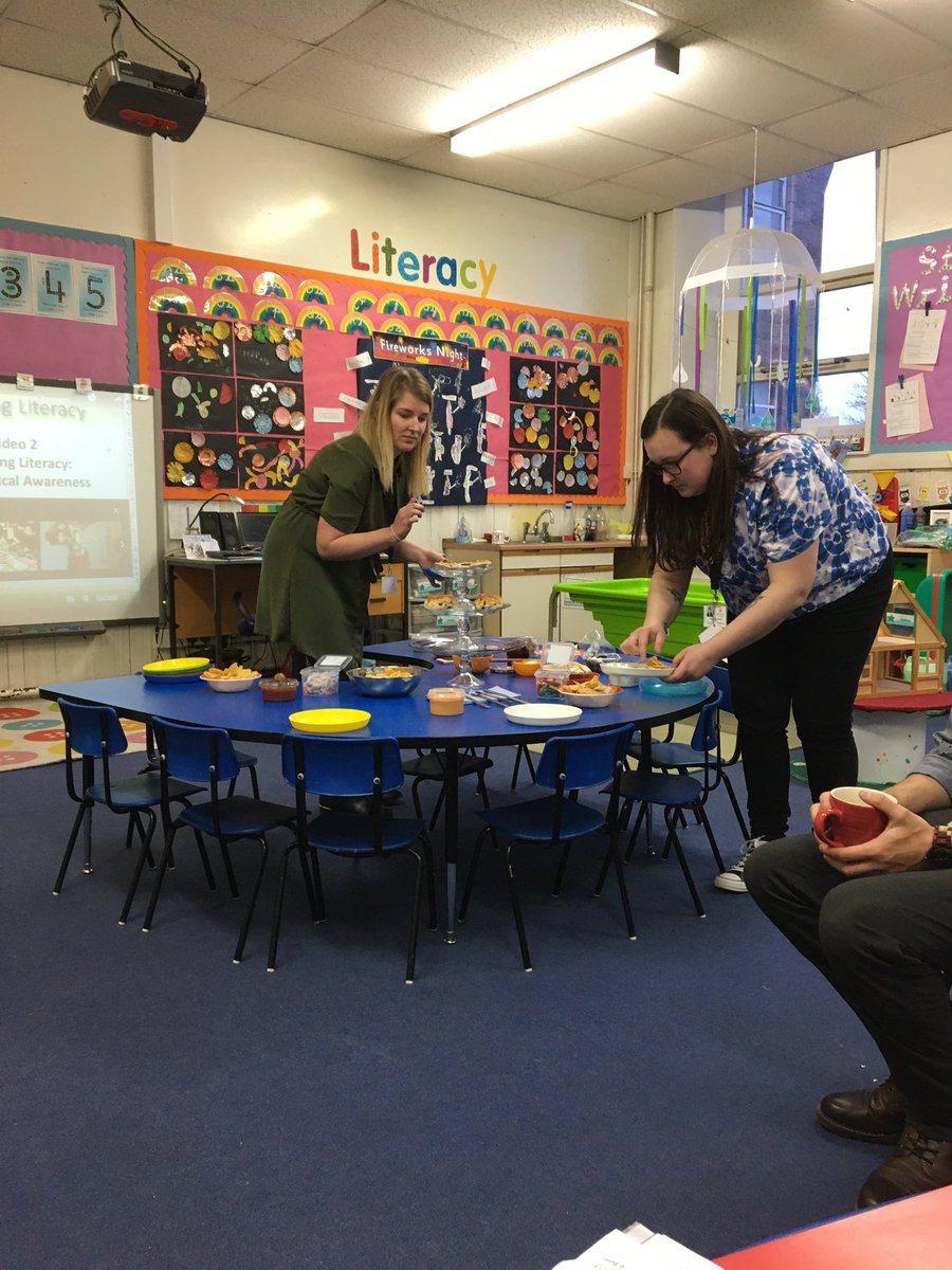 Our collaborative culture here at Skene Square means everyone! Our literacy group held a taster session on emergent literacy for colleagues this afternoon. Staff share their learning in the same way we ask our pupils to. #leadershipoflearning #lifelonglearning