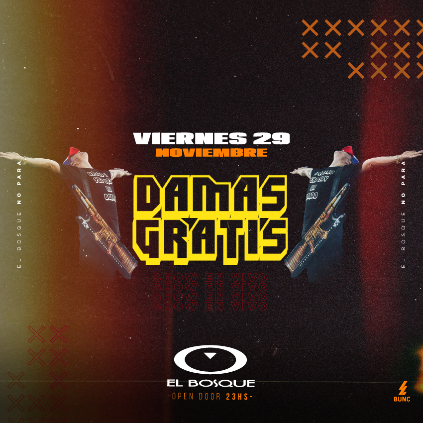 ElBosqueNoPara's tweet photo. Viernes 29 de Noviembre DAMAS GRATIS.

Chicas sin cargo hasta 02 hs. Luego abonan $200 + 1 FREE PASS para otra Noche.

Chicos hasta 02 hs abonan $400 con vale de $200 para consumir en barras + 1 FREE PASS para otra Noche.

NO HAY NINGUNA PROMOCION 

Info 42807057 o Wpp 1140716453 https://t.co/5zFsE7tGAG