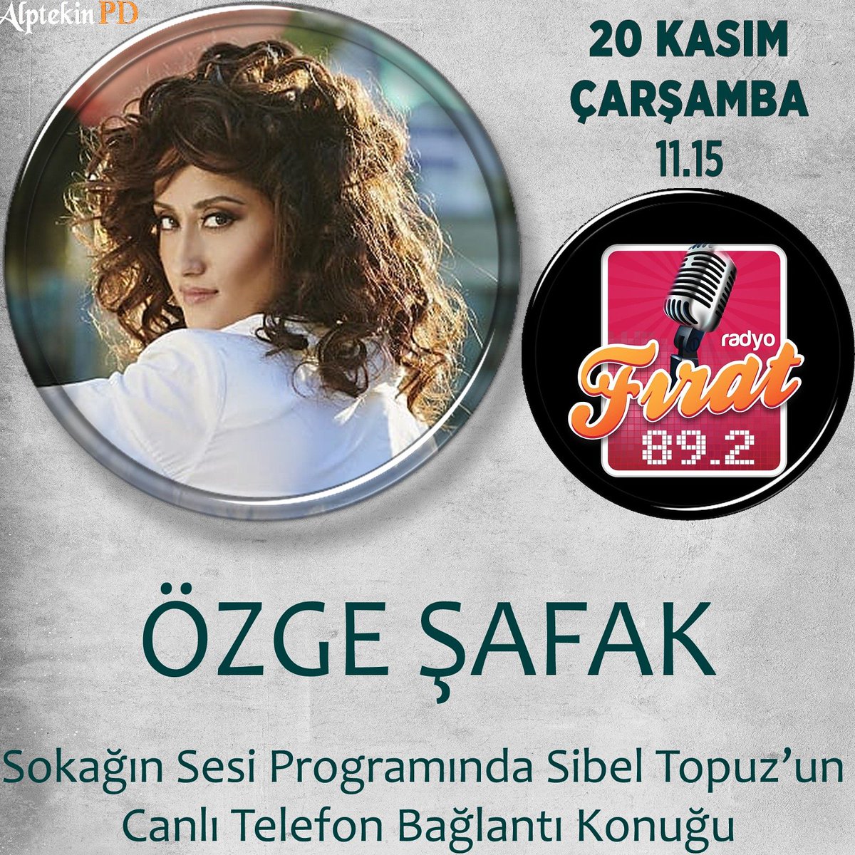 Özge Şafak 20 Kasım Çarşamba Günü Saat 11:15'te Radyo Fırat Sokağın Sesi Programında Sibel Topuz'un Canlı Telefon Bağlantı Konuğu Olacak Sakın Kaçırmayın... <a href="/OzgeSAFAK/">Özge Şafak</a> @ilkprdanismanlik @ilker_kocc @umutkaya_1002  <a href="/radyofirat1/">Radyo Fırat</a> <a href="/sibeltopuz/">Sibel Topuz</a>.st <a href="/cenkleyoklama/">Cenk ALPTEKİN</a>