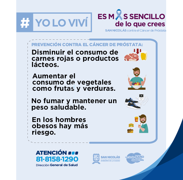 ¡Prevengamos el cáncer!

Estos son algunos consejos que puedes aplicar para precaver el cáncer de próstata.

#YoLoViví 💪🏻, te toca cuidarte.