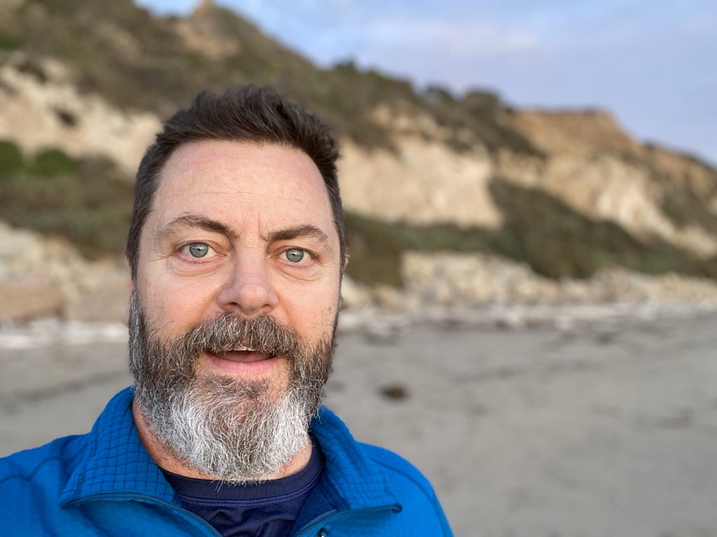 Nick_Offerman's tweet photo. Kalamazoo I am loading up on eggs and California sunshine to bring to your @kazoostate theatre tomorrow night 🍳 
Tickets remain for the 9:30 show, which will feature extra ribaldry 🕺🏻

Tix: https://t.co/tISZjysxnV https://t.co/yWUvXTU9eB