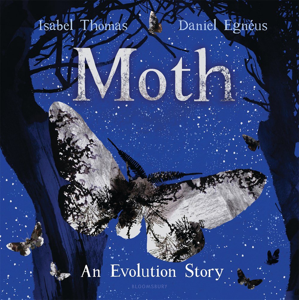 HornBook's tweet image. Moth: An Evolution Story by Isabel Thomas @isabelwriting illus. by @DanielEgneus (@bloomsburykids) is on @HornBook 2019 Fanfare list! Congratulations! #HBFanfare hbook.com/?detailStory=f…