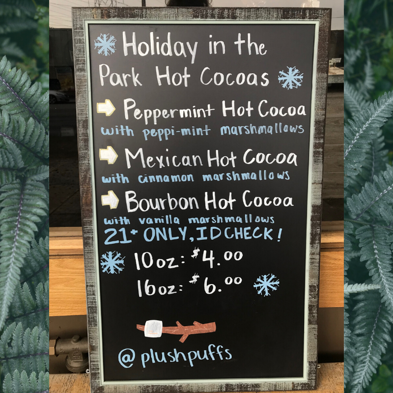 plushpuffs's tweet photo. Looking forward to Holiday In the Park this Friday 11/22 5-9pm! #magnoliaparkburbank #holidayinthepark #hotcocoa #hotchocolate #plushpuffs #marshmallows https://t.co/Y0Uw1Si21r