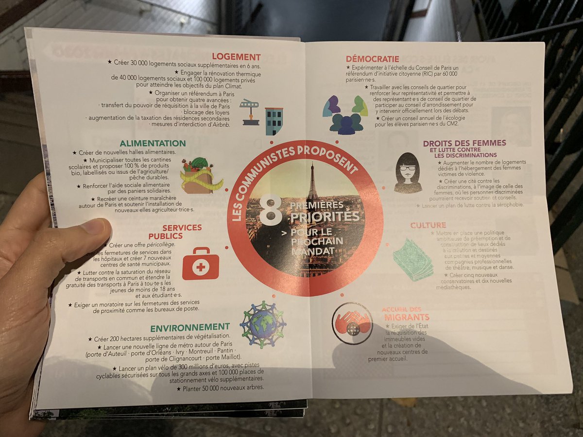 PCFParis14's tweet photo. À Porte d’Orléans, les communistes de #Paris14 diffusent leur tract pour les #Municipales2020 : pour le Pari•s de l’humain et de la planète, nos 8 priorités pour le prochain mandat ! https://t.co/HvVTbbgluu