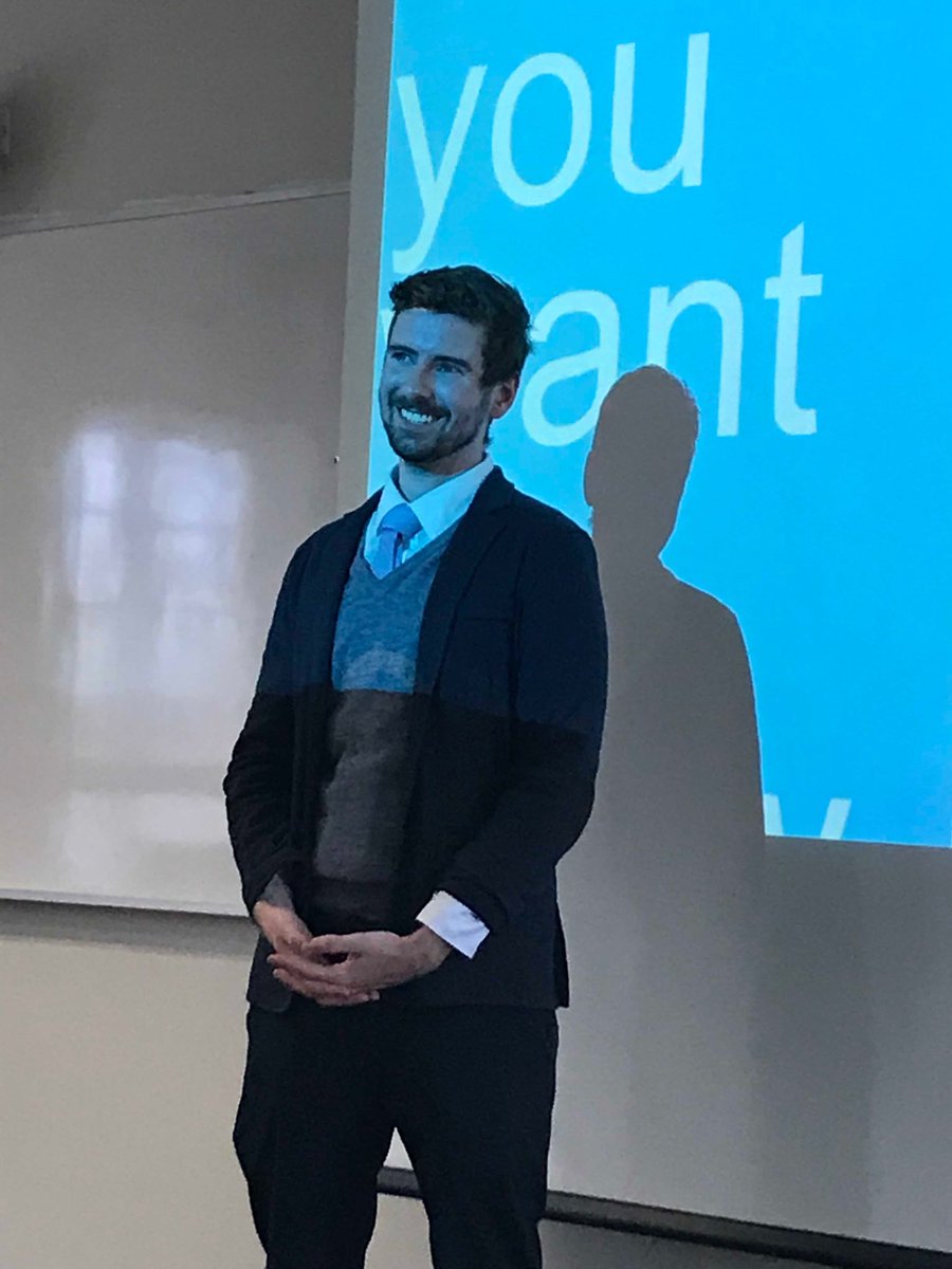 kaleneelizabeth's tweet photo. Thanks to #HumberPR grad ⁦@Ben_Murchison⁩ from ⁦@EdelmanPR⁩ for sharing research and analytics insights with students. https://t.co/VNH2yMrwPz