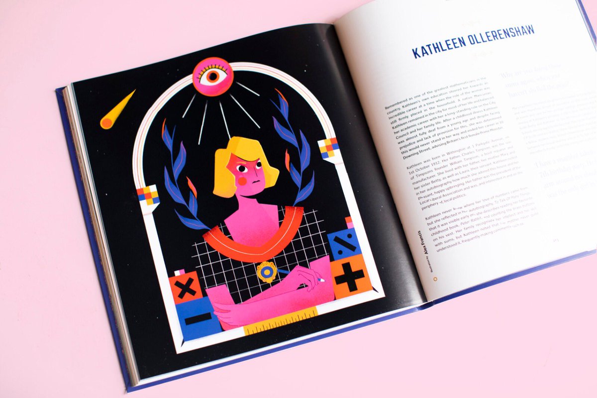 Look mum I’m in a book! I illustrated Kathleen Ollerenshaw for the First in the Fight book. The book has 20 badass Mancunian women in it. Thanks so much to @bowyerjane and @womeninprintmcr for letting me get involved ✨