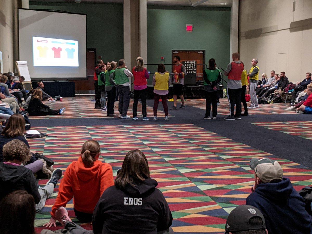 Standing room only to learn from one of the best in the business <a href="/phys_educator/">ThePhysicalEducator.com</a> #MAHPERD19