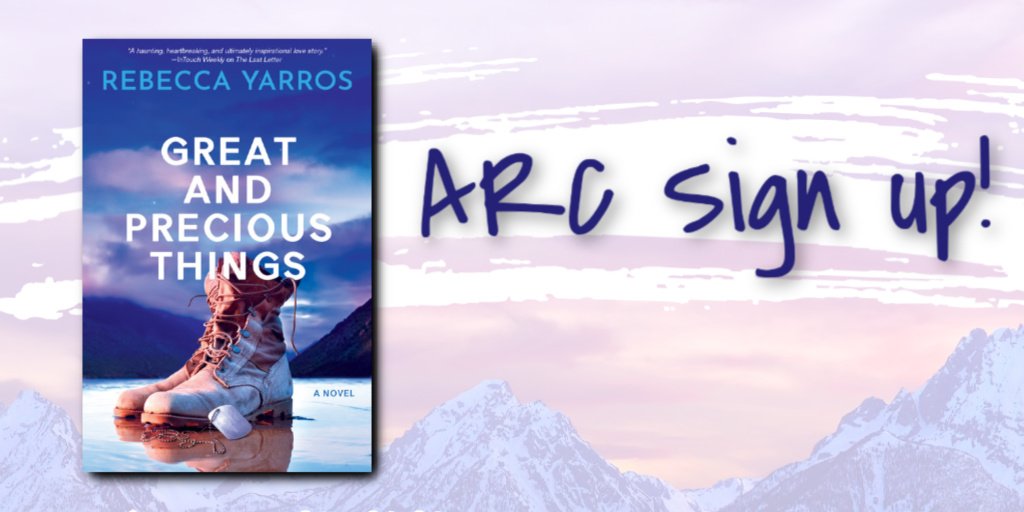 ARC Sign Ups are here for Great and Precious Things!
I can't wait to share this one with you guys!

Signup Here:
soo.nr/UnGN

#ARCSignup #ARC #GreatandPreciousThings #RebeccaYarros #womensfiction #romance #bookstagram #bookblogger #bibliophile #booklover