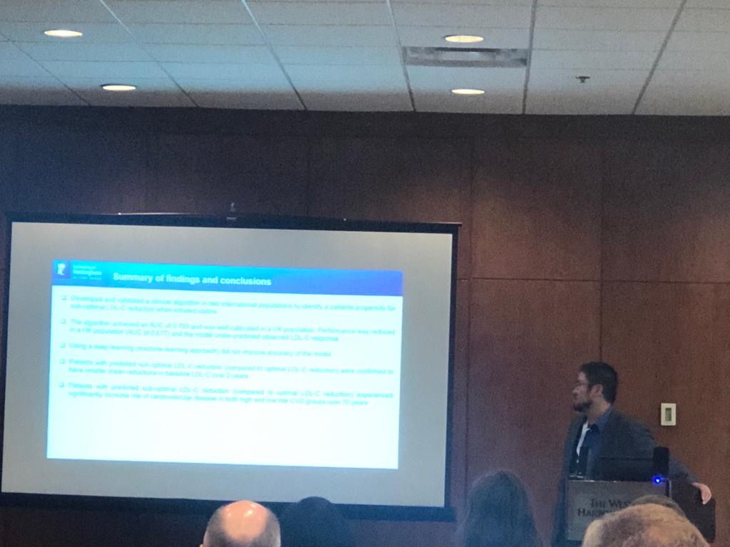 Chair of pharmacology /therapeutic  session not available for NAPCRG. Ended up as default session chair and presented our cholesterol and statins work during session (one advantage: extra time and moderate questions =) ) #NAPCRG2019 @NIHRSPCR @MedicineUoN