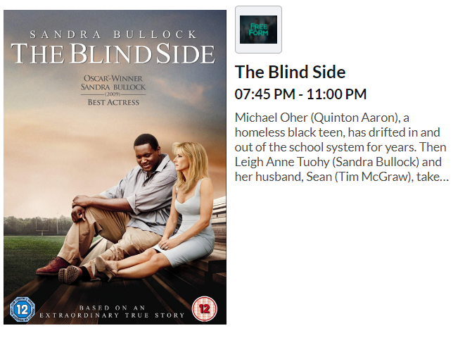 TeleUP_USA's tweet photo. Watch The Blindside Tonight at 7:45 Pm EDT on FreeForm
See preview: https://t.co/pUt9StHKzr https://t.co/6Xo0R2eFVv