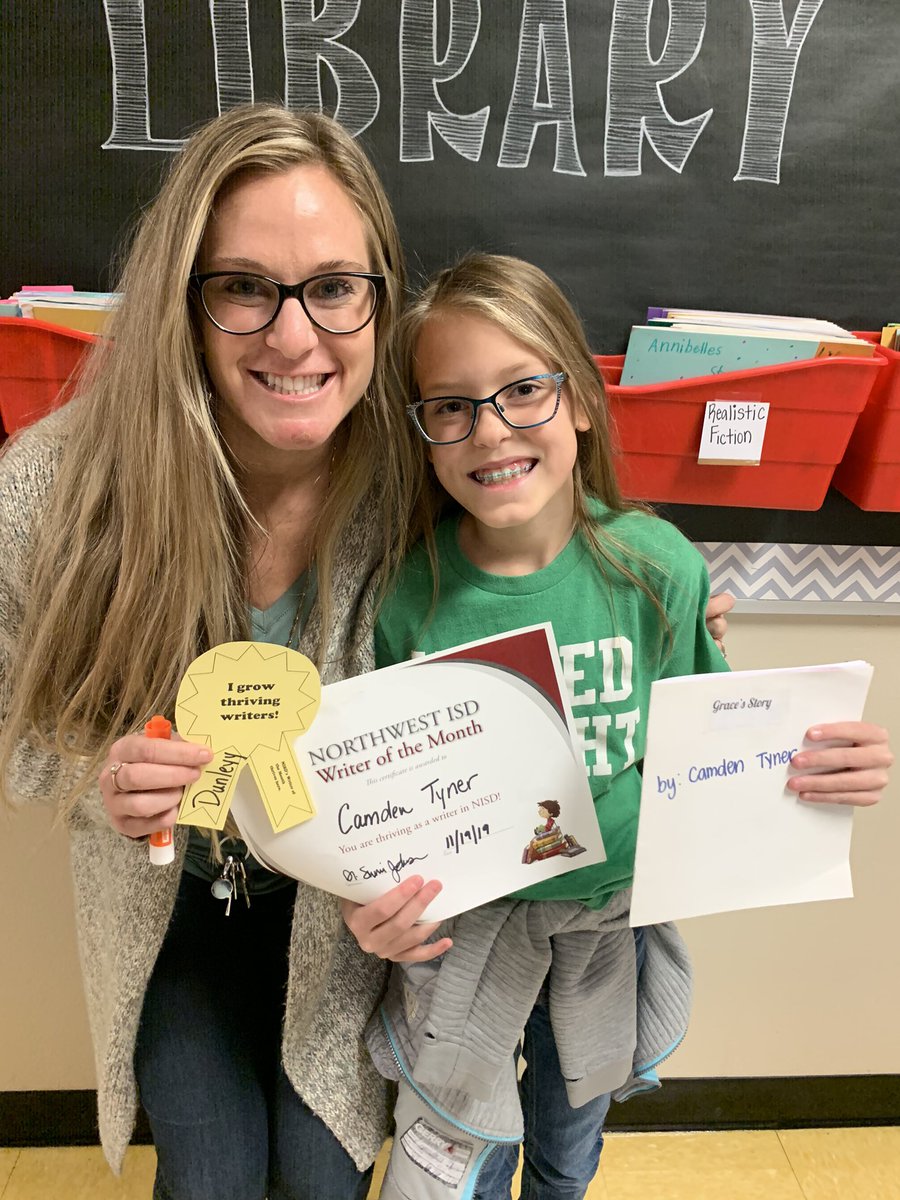 Northwest ISD ELA (@northwestela) on Twitter photo Congratulations to Camden Tyner from <a href="/CLESLilTexans/">Clara Love ES</a> on being named as an NISD Writer of the Month! She likes to write for her readers and tries to include details. <a href="/kdunlevy02/">chelsey dunlevy</a> <a href="/NorthwestELA/">Northwest ISD ELA</a> #TCRWP Congratulations to Camden Tyner from <a href="/CLESLilTexans/">Clara Love ES</a> on being named as an NISD Writer of the Month! She likes to write for her readers and tries to include details. <a href="/kdunlevy02/">chelsey dunlevy</a> <a href="/NorthwestELA/">Northwest ISD ELA</a> #TCRWP