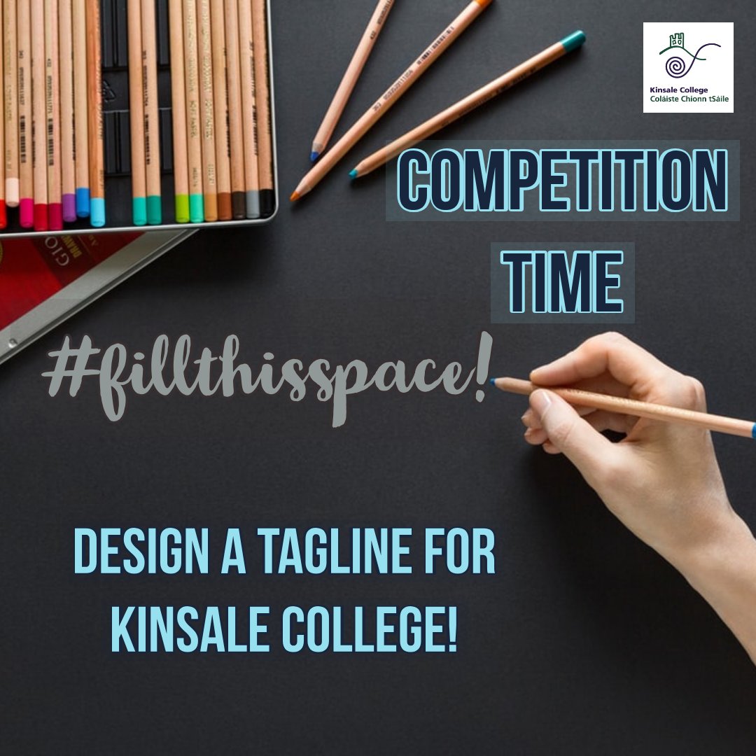 Can you help to put Kinsale College on the map? We want to create a college tag line! Calling all students to come up with a #tagline for us by entering our #Competition! Winner announced on our Christmas Jumper Day Dec 04th where we will officially launch the winning entry!
