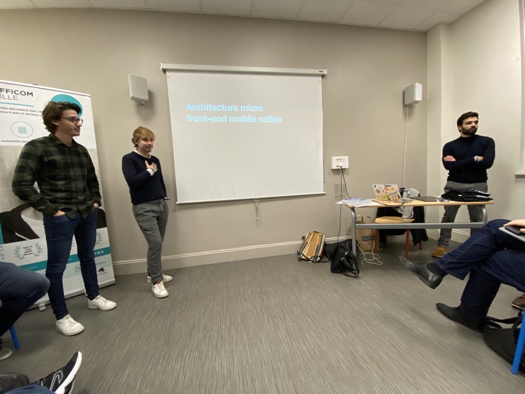 SwiftLille's tweet image. Talk 2: Architecture micro front-end mobile native. 
Une présentation à 3 par Ali Abbas - iOS Technical Lead at DECATHLON, Simon Leclercq - UI Designer chez Auchan Retail International et Séraphin Desumeur - Chargé d’études IT chez Auchan Retail !