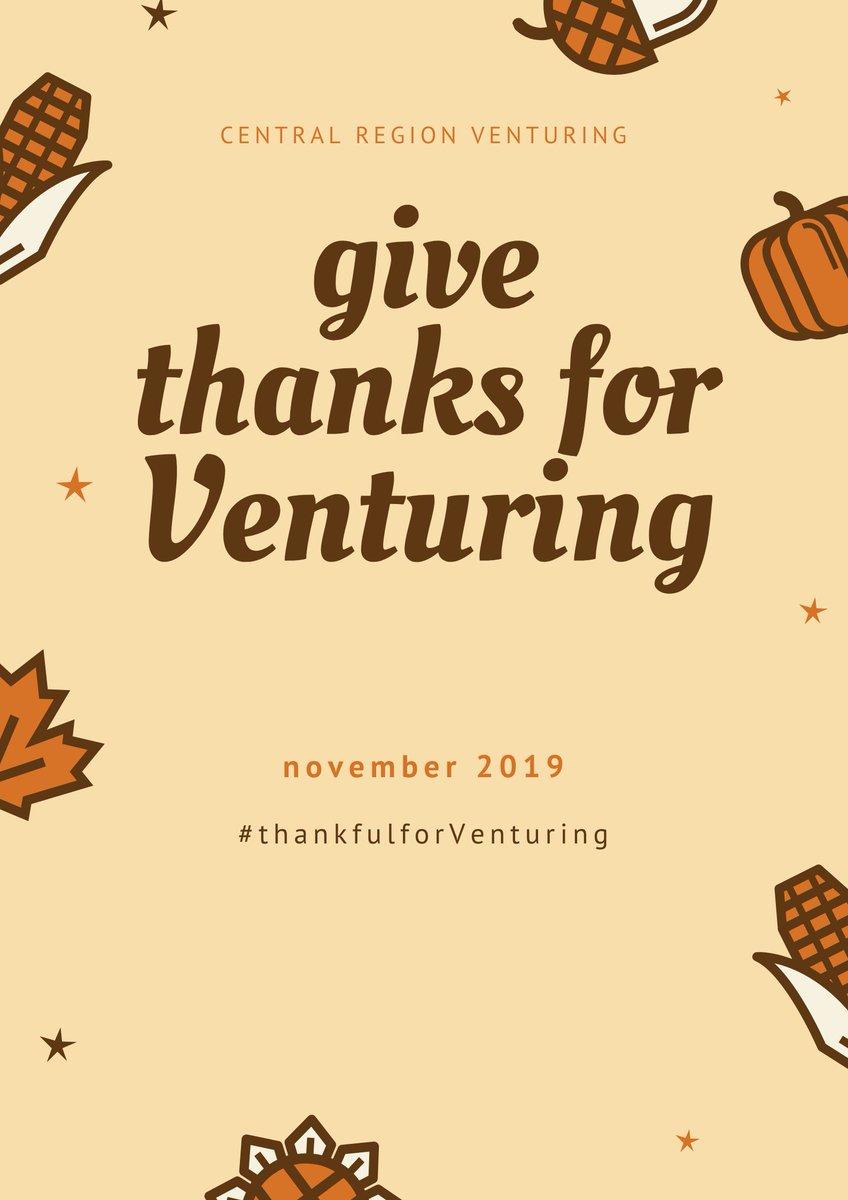CRVenturing's tweet photo. What makes you #thankfulforVenturing? Share a picture or post about what makes you thankful for Venturing using #thankfulforVenturing and #CRVenturing https://t.co/6jquQAvhLJ