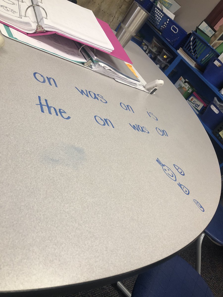 amanda_bohle's tweet photo. Foundational skills are so important for early readers. Sometimes learning those skills takes lots of repetition and trying new ways to engage the learner. Teacher hack: dry erase markers come off tabletops with Clorox wipes! https://t.co/hB0zVjAEb0