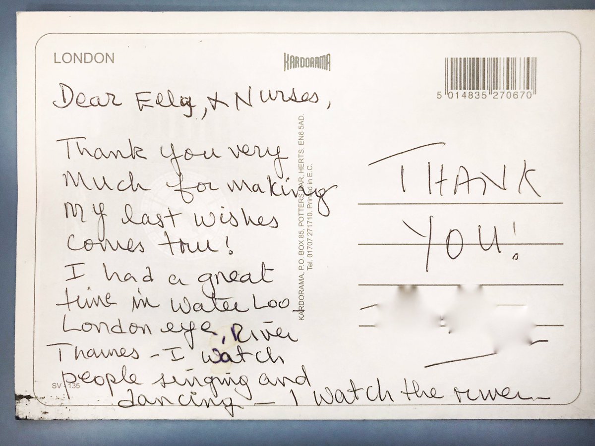 Jane Bond (@impossible_bond) on Twitter photo Dr Jo Wilson made this possible for one of our renal patients, whose dying wish was to see the river. The team on 10 east made it happen. What amazing staff we have at <a href="/RoyalFreeNHS/">Royal Free London</a> #WMTY in action <a href="/KarenHTurner1/">Karen Turner</a> <a href="/RFHRebecca/">Rebecca Longmate RN,MSc</a> <a href="/RFLchiefexec/">Peter Landstrom</a> <a href="/DeborahBalkwill/">Deborah Sanders RNπ</a> <a href="/DrGillianSmith/">Gillian Smith</a> Dr Jo Wilson made this possible for one of our renal patients, whose dying wish was to see the river. The team on 10 east made it happen. What amazing staff we have at <a href="/RoyalFreeNHS/">Royal Free London</a> #WMTY in action <a href="/KarenHTurner1/">Karen Turner</a> <a href="/RFHRebecca/">Rebecca Longmate RN,MSc</a> <a href="/RFLchiefexec/">Peter Landstrom</a> <a href="/DeborahBalkwill/">Deborah Sanders RNπ</a> <a href="/DrGillianSmith/">Gillian Smith</a>