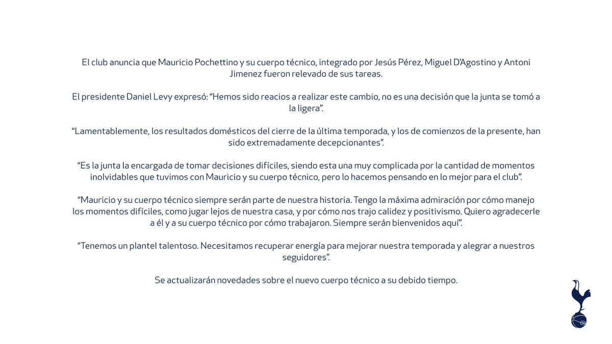 Comunicado del club.