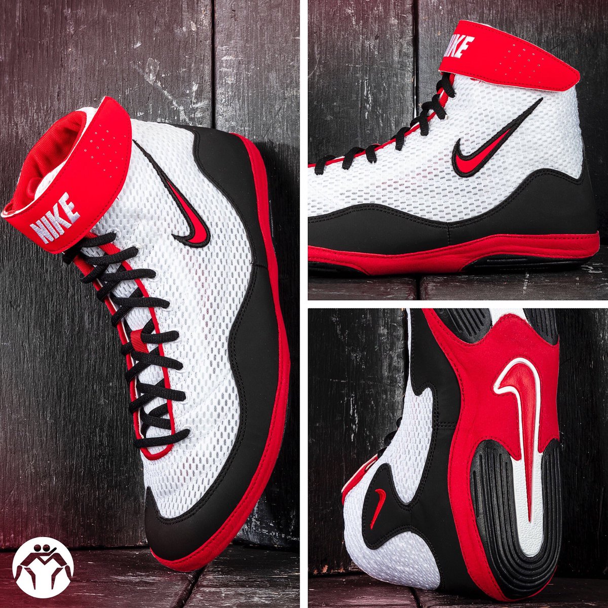 nike inflict 3 white black red