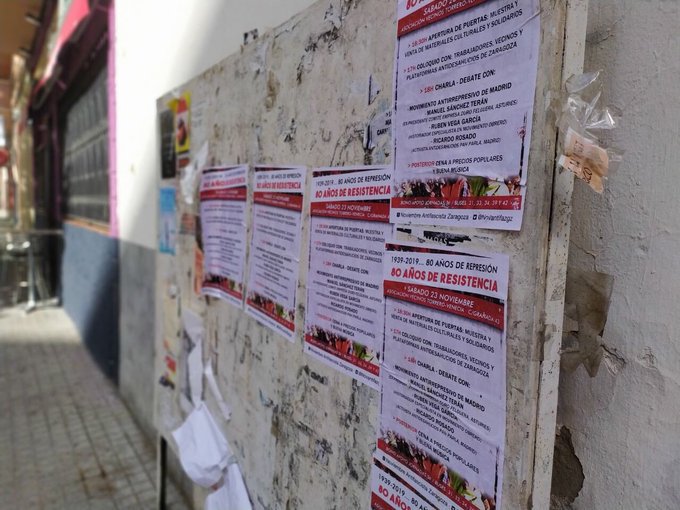 Las Jornadas del Noviembre Antifascista de #Zaragoza sitúan el foco en los principales problemas que sufre la ‘clase trabajadora’: arainfo.org/?p=190319 <a href="/novantifazgz/">Noviembre Antifascista Zaragoza</a>
