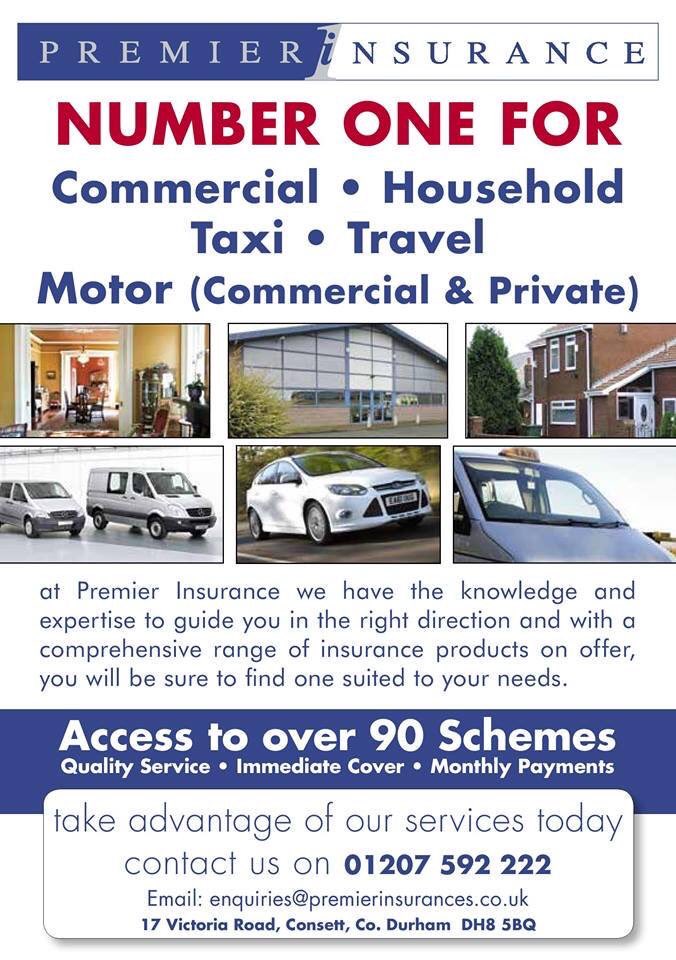 Big thank you to tonight’s match sponsor <a href="/PremierChoiceI1/">Premier Insurance Consett</a> your local insurance broker for all your insurance needs and advice.