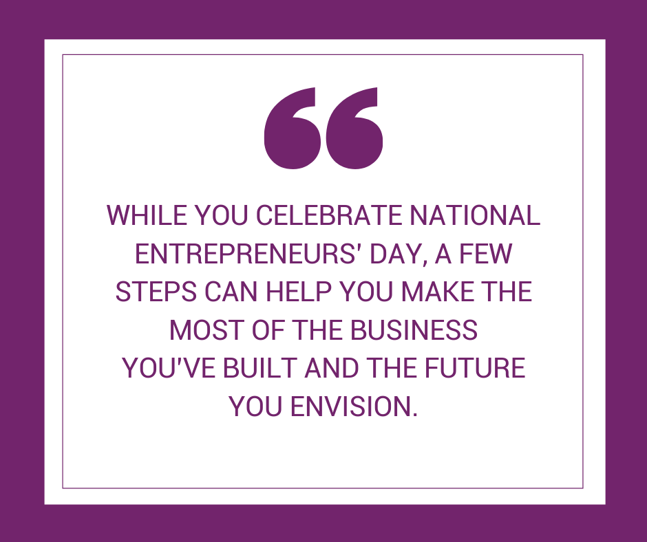 AICPA's tweet photo. It’s National Entrepreneurs’ Day! How can you make the most of the business you’ve built and the future you envision? #CPAPOWERED https://t.co/VsxBDMMSoB https://t.co/G9R1oNKzZ2
