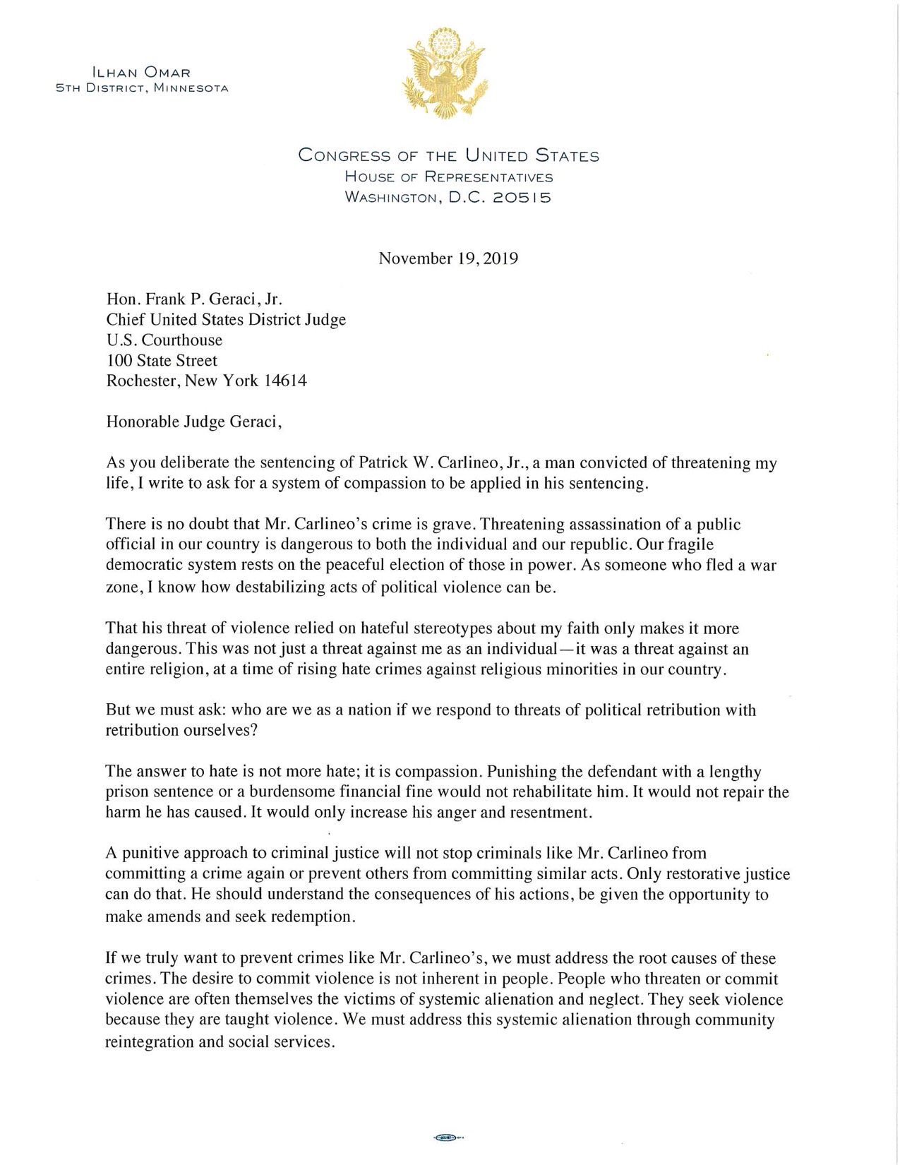 Ilhan Omar Asks Judge To Have Compassion On Man Who Threatened To Shoot bert-johnson-letters-of-support-in-sentencing-to-judge-leitman-mied