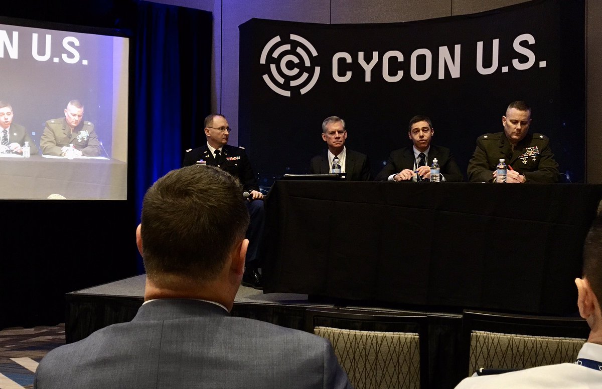 ccdcoe's tweet photo. Law is never boring when it comes to regulations applicable to #cyberspace and issues like #sovereignty, #attribution and #activedefence. @ccdcoe Intl Law Expert LtCol Signoretti @MaxiSignoretti speaking #CyConUS panel on Operational Cyber Law of, by and for Practicioners. https://t.co/nL14UnCArA