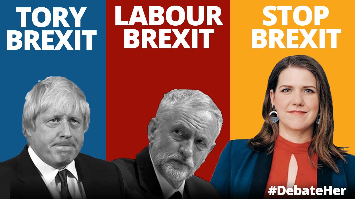Whether Tory blue or Labour red, Brexit would be bad for the UK. Liberal Democrats are proud Remainers. #ITVDebate #LeadersDebate

A Liberal Democrat government will Stop Brexit on day one. No delays, no excuses, no fudge. Add your name to stop Brexit ⬇️
libdems.org.uk/exit-brexit