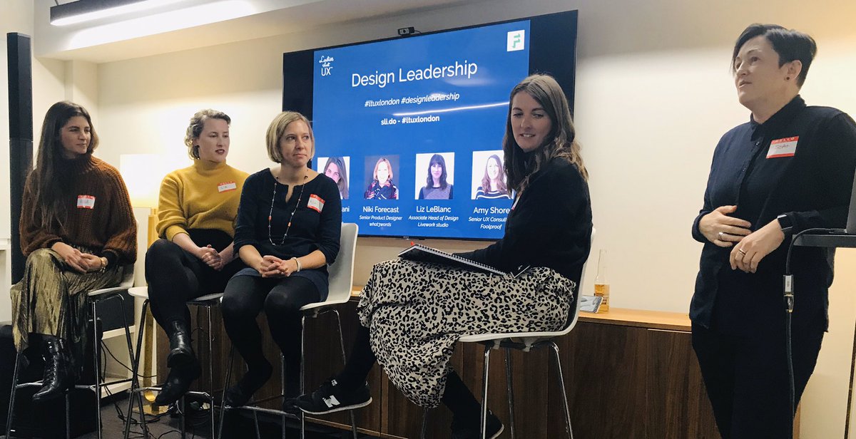 reddyuxdesigner's tweet photo. #ladiesthatux great event in Shorditch, sharing insights and experiences about the challenges in design leadership - with Paula Mariani https://t.co/pJfxjDqzc1