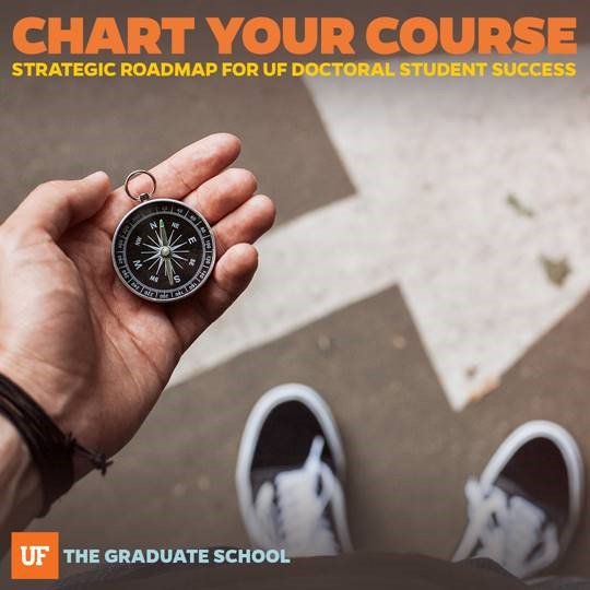 Roadmap to PhD Success: “Chart Your Course” is a strategic roadmap that lays out stages, skills, and goals for doctoral student success at UF. To learn more and download your free PDF copy, click on this link: graduateschool.ufl.edu/about-us/offic….