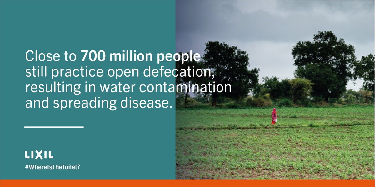 LIXIL_Americas's tweet photo. One out of every three people in the world today live without access to proper sanitation. The global sanitation crisis is dire, and on World Toilet Day, LIXIL is asking #whereisthetoilet?
#worldtoiletday #toiletday #basicsanitation #sanitationcrisis https://t.co/dOqT4Umcl9