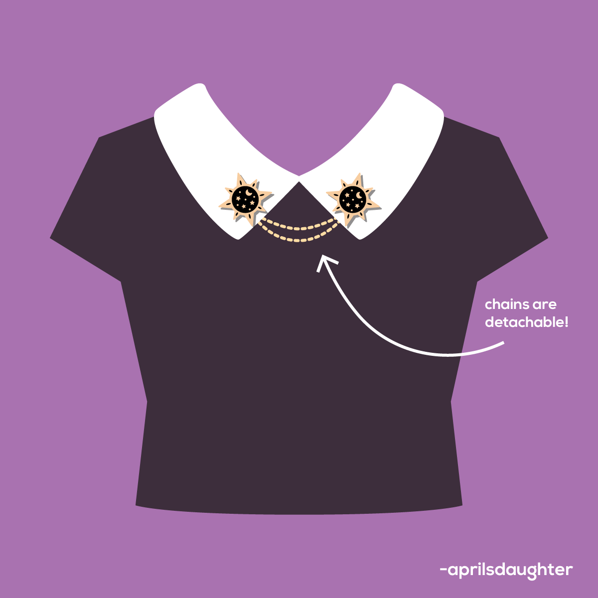 「tip: the chains on my collar pins are de」|muta 🍰 comifuroのイラスト
