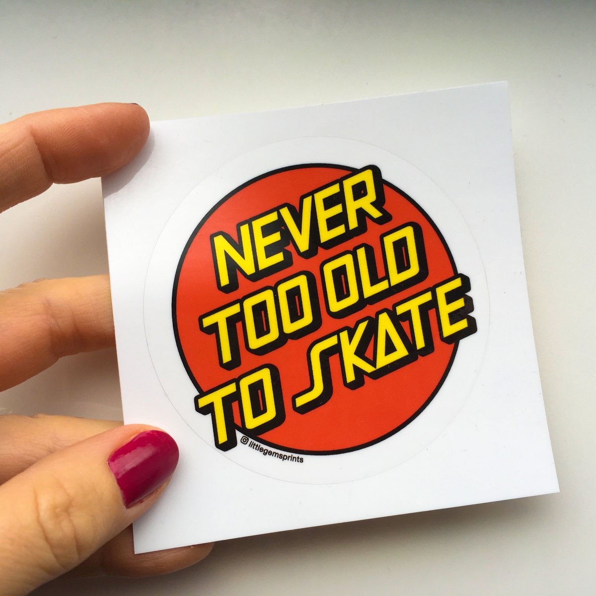 They're here! My first vinyl stickers!!! etsy.me/2KB5Vd2

#HandmadeHour #skateboardsticker