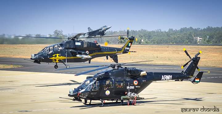 HAL Rudra, LCH, LCA Tejas in one frame