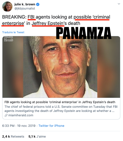Epstein : le FBI explore la piste 
