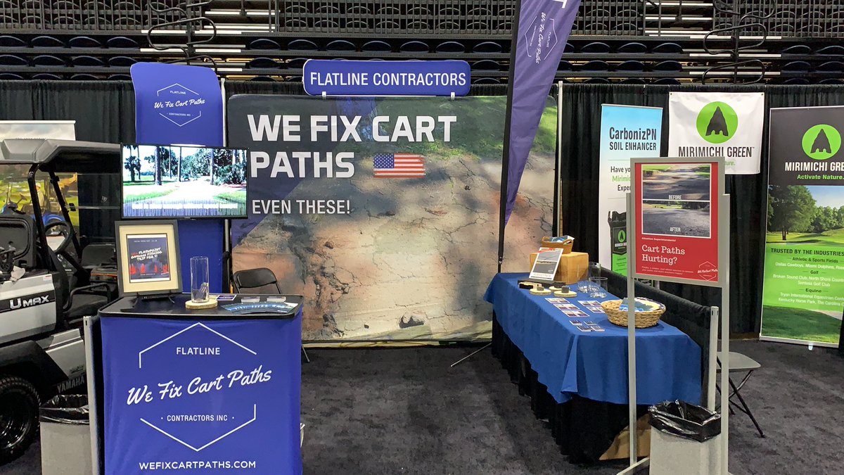 We are ready for the Trade Show to begin at the #CarolinasShow19 and to show everyone how we can help fix your cart paths.