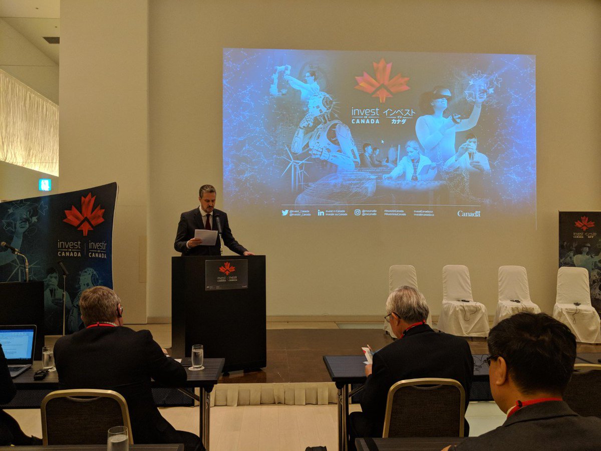 invest_canada's tweet photo. Konnichi wa! #InvestinCanada is in Japan with our partners @TCS_SDC and @ConsiderCanada! In Osaka, Nagoya and Tokyo, 🇨🇦 provinces and cities are connecting with 🇯🇵 companies to discuss Canada’s robust innovation ecosystem and opportunities for investment. https://t.co/jUIl8GBIZU