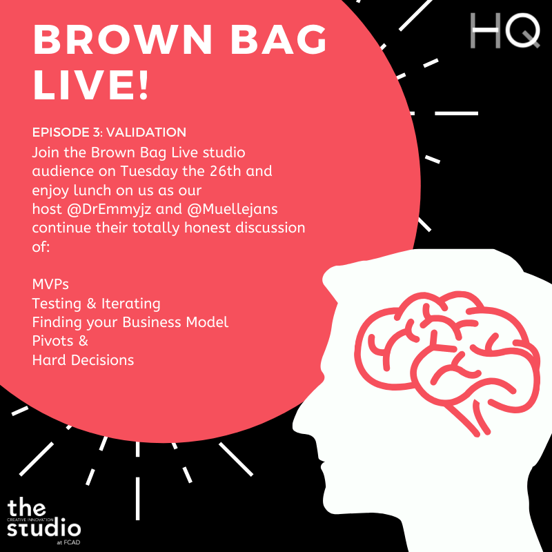 the_studioTO's tweet photo. Join the Brown Bag Live! studio audience and enjoy lunch on us as our host @DrEmmyjz and @muellejans continue their discussion of entrepreneurship
If you can't join in person catch the livestream: https://t.co/OMxIMZJK9s
.
.
#podcast, #thestudiofcad, #toronto, #entrepreneurship https://t.co/e0Hf2uVigG