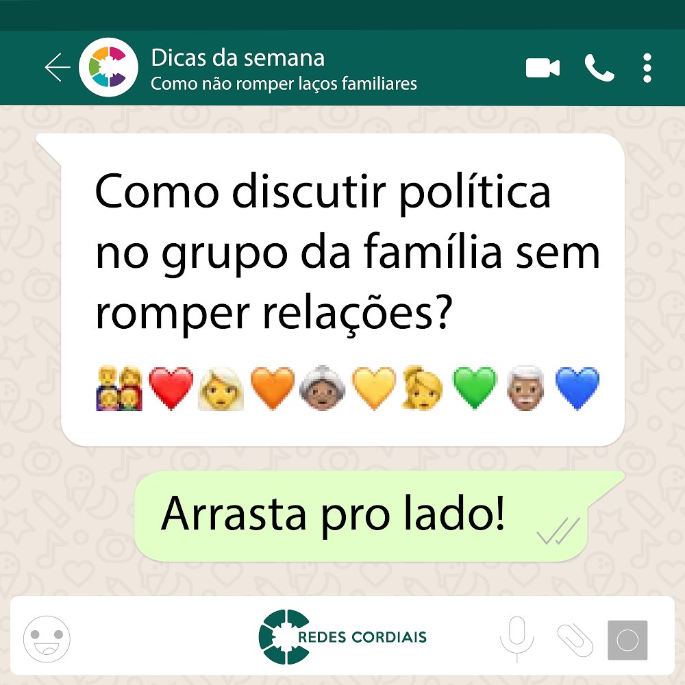 Depois de utilizar os grupos de família do WhatsApp, a nova