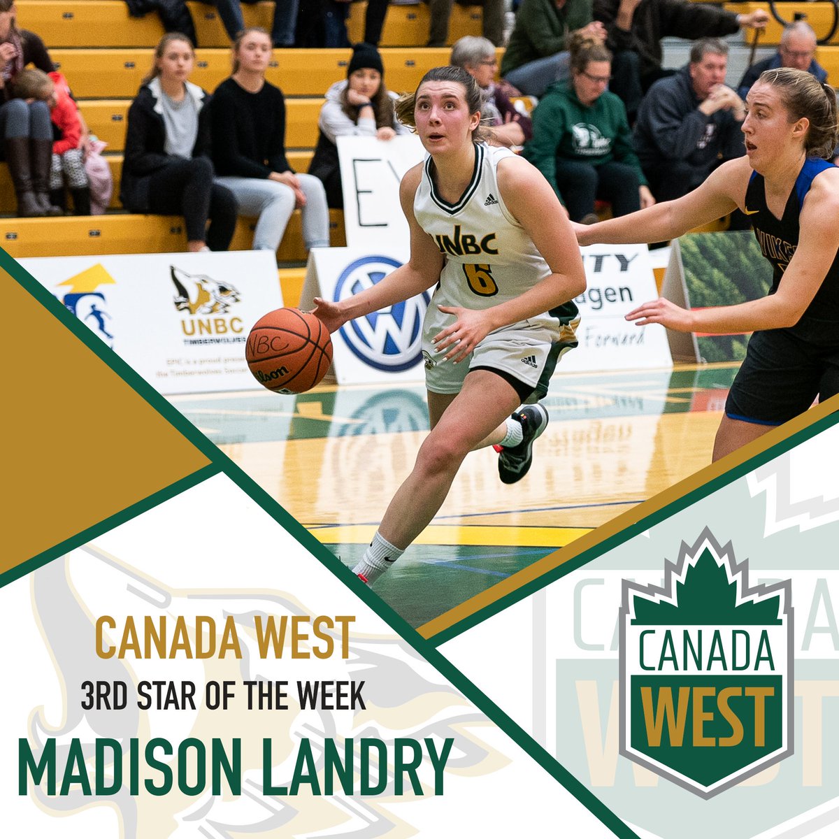 UNBC Timberwolves (@unbcathletics) on Twitter photo Weekend averages of 22.5 PPG, 3.5 RPG, 3.5 APG, and 3.5 SPG in a split with <a href="/UBCWBBall/">UBC Women's Basketball</a> has earned <a href="/UNBCWomensBball/">UNBC Women's Bball</a>'s @landry_madi the <a href="/CanadaWest/">Canada West</a> 3rd Star of the Week!! Congrats, Madi!! #gotwolves Weekend averages of 22.5 PPG, 3.5 RPG, 3.5 APG, and 3.5 SPG in a split with <a href="/UBCWBBall/">UBC Women's Basketball</a> has earned <a href="/UNBCWomensBball/">UNBC Women's Bball</a>'s @landry_madi the <a href="/CanadaWest/">Canada West</a> 3rd Star of the Week!! Congrats, Madi!! #gotwolves