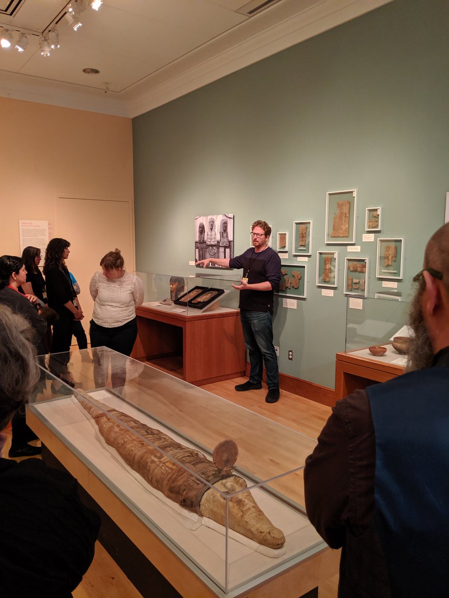 Great staff tour of the exhibit: "Object Lessons: The Egyptian Collections of the University of California Berkeley" curated by Emily Cole <a href="/ecccole/">Dr. Emily Cole</a> and Andy Hogan <a href="/Trojan_Hogan/">Dr. Andy Hogan</a> with <a href="/BerkeleyPapyri/">Tebtunis Papyri</a> <a href="/t_m_hickey/">Todd Hickey</a>. Read more here: news.lib.berkeley.edu/CTP-exhibit