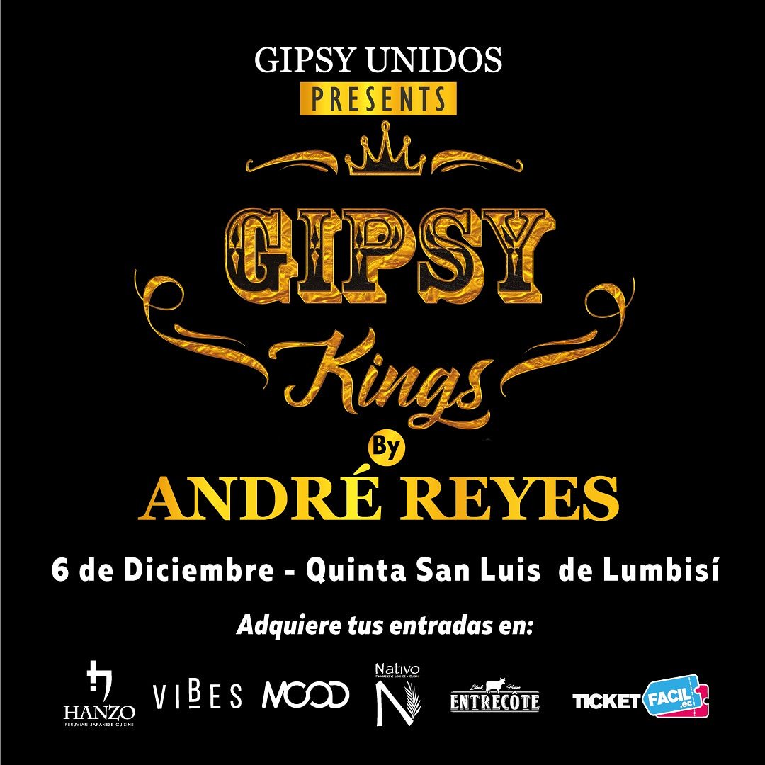 HanzoEcuador's tweet photo. Fiesta Alma Quiteña 2019
Que Viva Quito!! 
SAVE THE DATE 6 de Diciembre 
Se viene la farra más grande para celebrar a Quito en la Quinta de Lumbisí  junto a los mejores representantes de la música flamenca Gipsy Kings by Andre Reyes... además contaremos con artistas invitados https://t.co/65ppGzZH8z