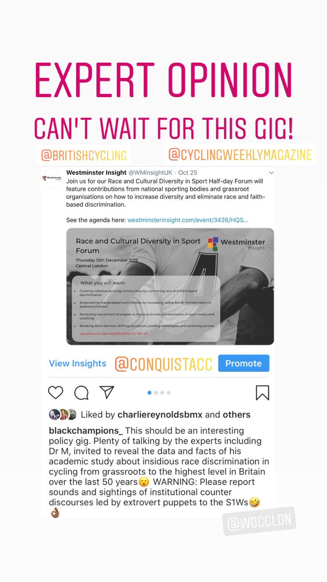 👌🏾🇬🇧team <a href="/britishcycling/">British Cycling</a> at NCC,  Manchester sharing samples of my academic research on black cyclists,  Black-British Champions of  the last 50 years. Authentic voices  from “Grassroots to Glory”. The  good,  bad  and  ugly  in  the black experience come to <a href="/WMinsightUK/">Westminster Insight</a> 12/12/19