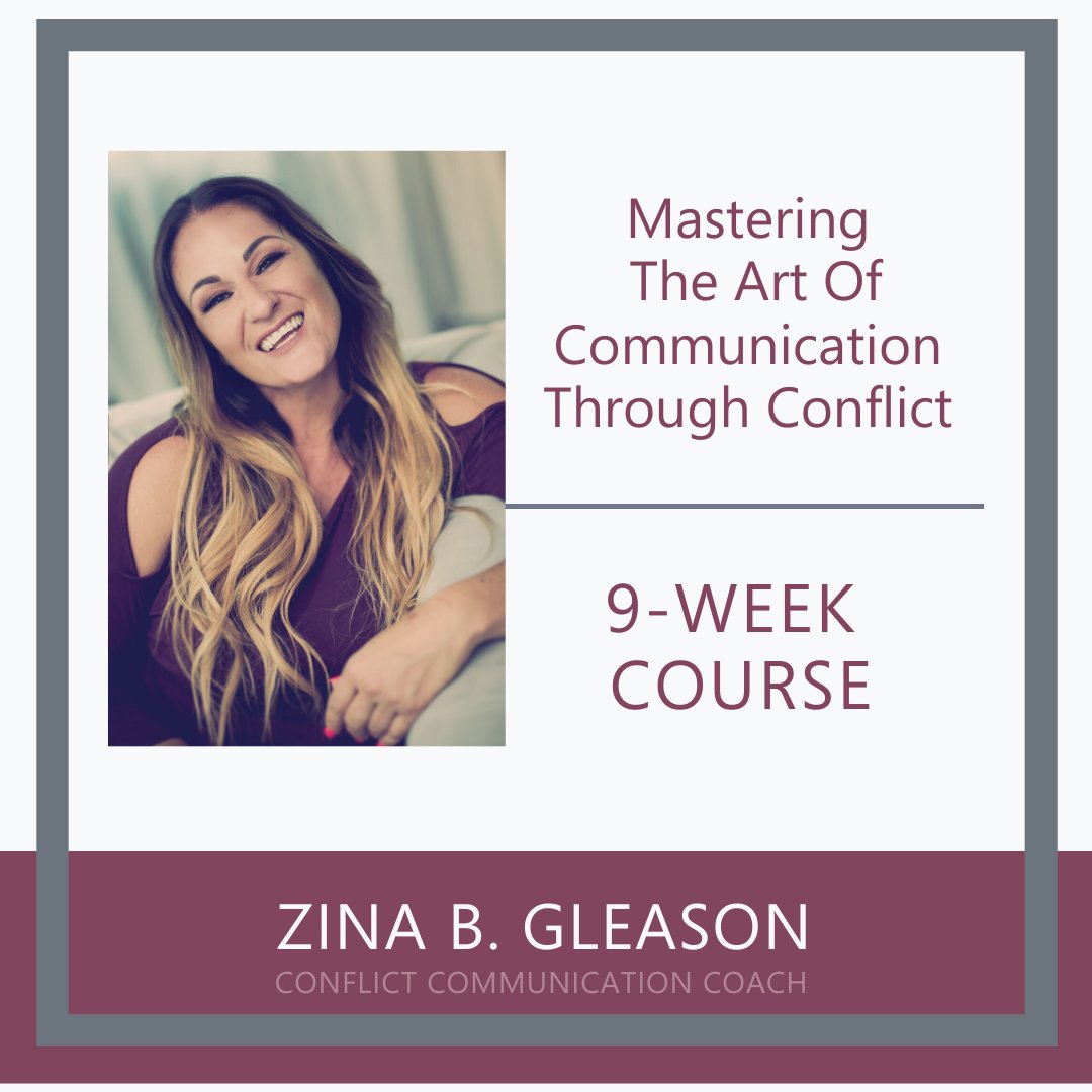 ZinaBGleason's tweet image. My 9-week course —Mastering the Art of Communication Through Conflict includes:

• Welcome kit
• Video modules
• Workbook &amp;amp; journal

Become a better communicator in your personal and professional life. Learn more: ow.ly/R7EW50x6Ytj 

#digitalcourse #communicationcourse