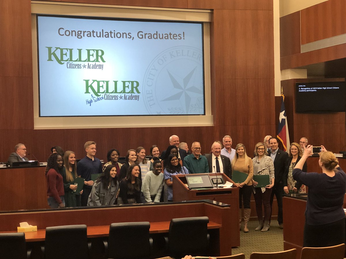 KHS Citizens Academy (@khscitizensacad) on Twitter photo The 2019 <a href="/KHSIndianNation/">Keller High School</a> Citizens Academy graduation ceremony just wrapped up. Thank you <a href="/MrsSimmonsKHS/">Lisa Simmons</a> <a href="/KellerISD/">Keller Schools</a> @cityofkeller for your support! Planning for 2020 begins soon! The 2019 <a href="/KHSIndianNation/">Keller High School</a> Citizens Academy graduation ceremony just wrapped up. Thank you <a href="/MrsSimmonsKHS/">Lisa Simmons</a> <a href="/KellerISD/">Keller Schools</a> @cityofkeller for your support! Planning for 2020 begins soon!