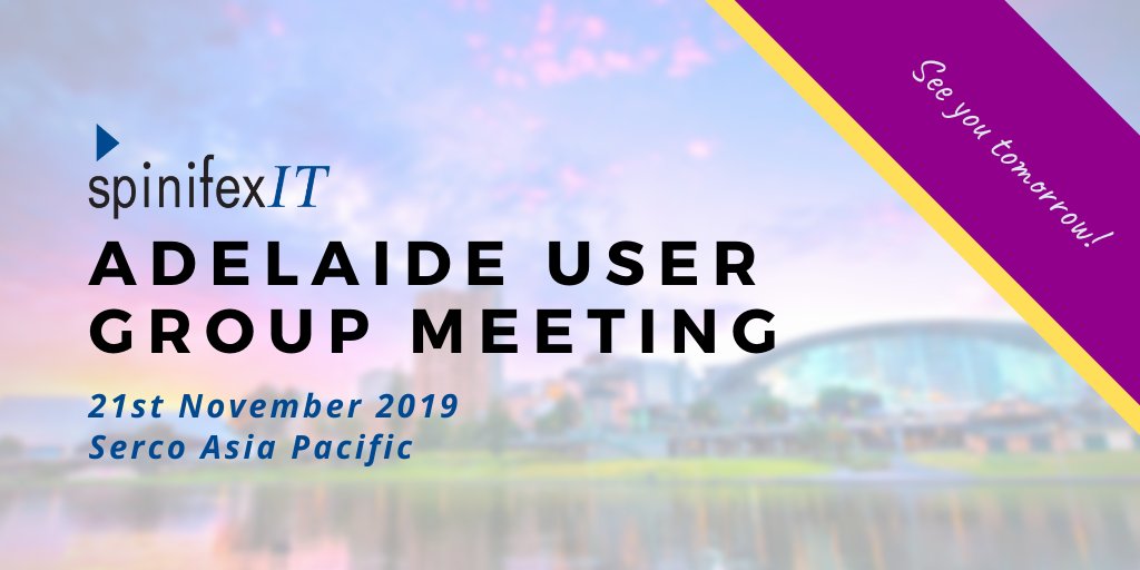 SpinifexIT's tweet image. Happening tomorrow! |  #SAPUserGroup #SpinifexITUserGroup #UserGroupMeeting