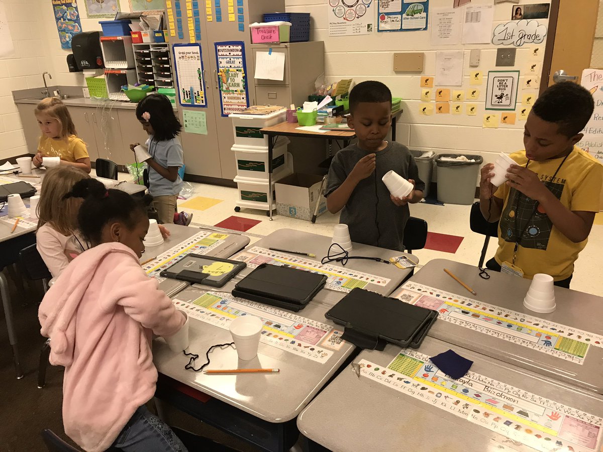 MillineTammy's tweet image. “Do you hear what I hear ?” We are using our handmade telephones to hear sound! @CJHicksElem  @RCPSScience #1stgradescientists #soundexperiments