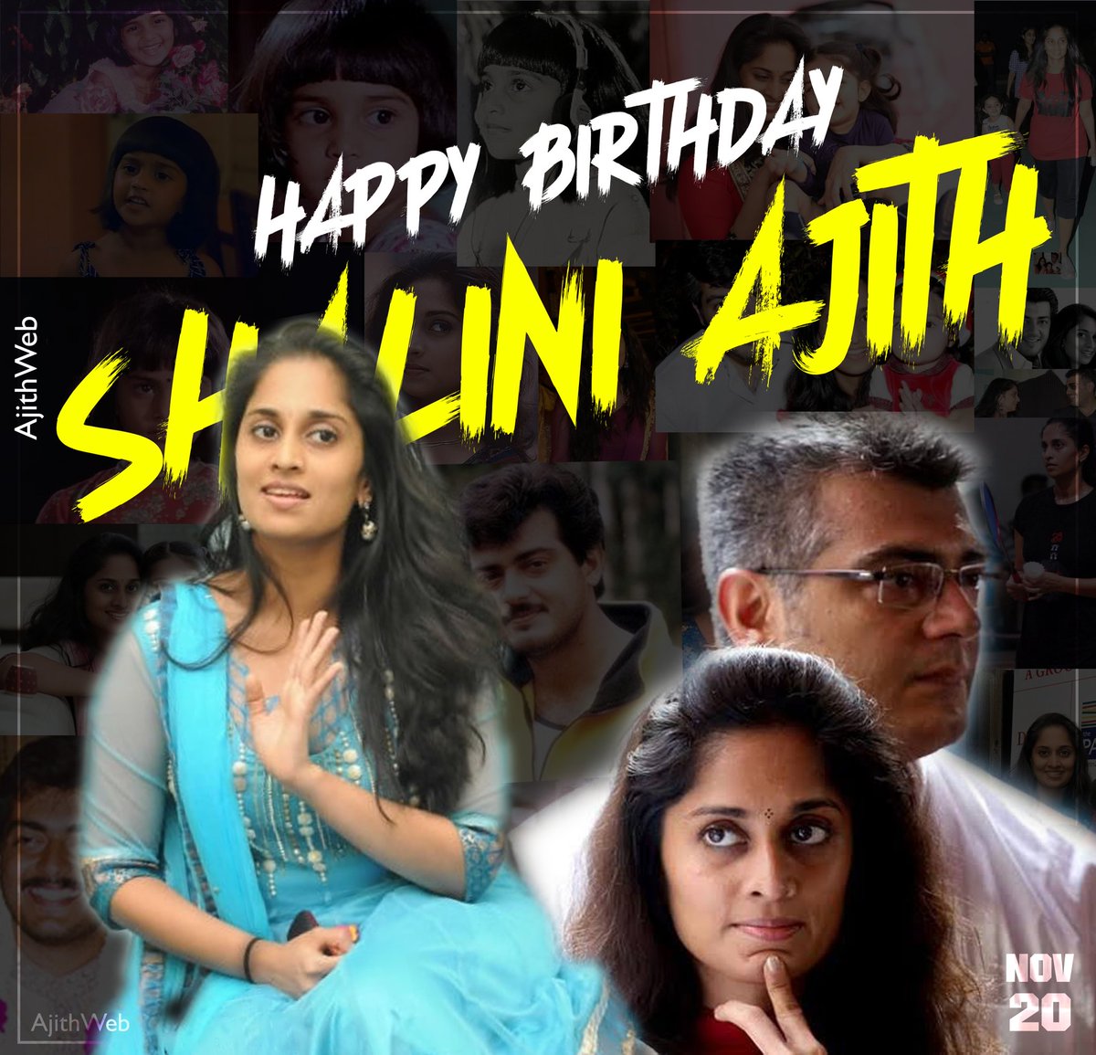 AjithWeb's tweet photo. Birthday 🎂 Wishes to #Shalini Mam On behalf of All #ThalaAjith sir fans.

#HappyBirthdaySHALINIAJITH
|#Thala #Ajith | #ShaliniAjith | #Valimai | #Viswasam https://t.co/ALLRaXHiKA